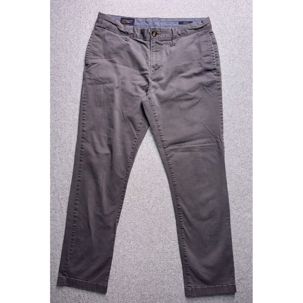 Wallin & Bros Grey Chino Pants Men's 33x30 Stretch Twill Trim Fit